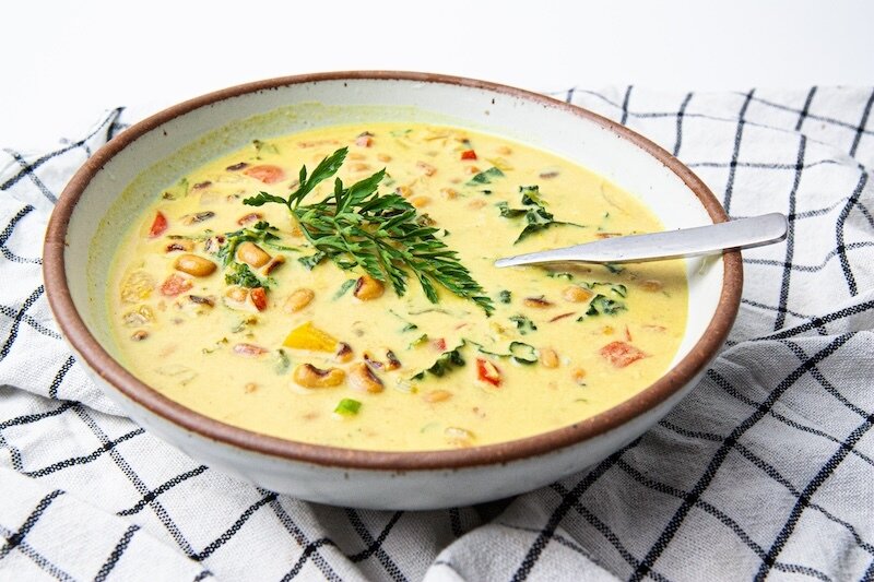 Black Eyed Pea Curry Soup