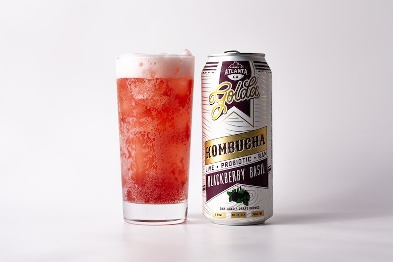 Blackberry Basil Kombucha