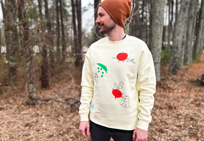 Veggie Illustration Sweatshirt (XS)