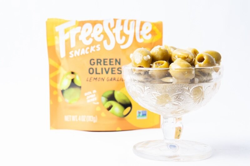 Green Lemon Garlic Olives