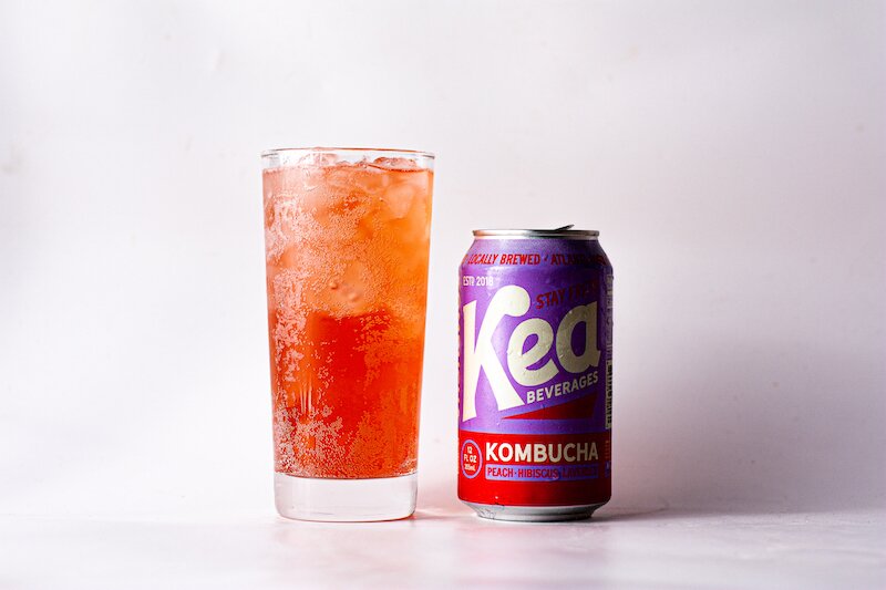 Peach Hibiscus Lavender Kombucha