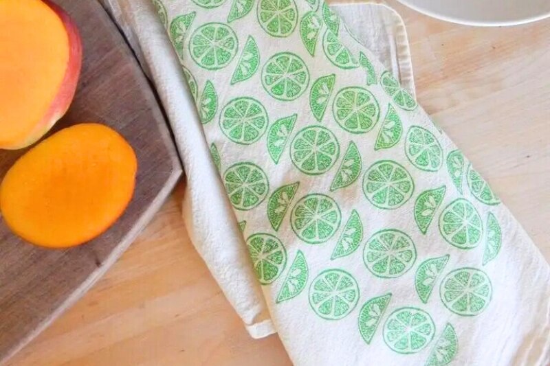 Lime Cotton Tea Towel