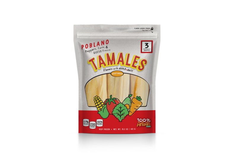 Poblano, Corn, and Queso Tamales