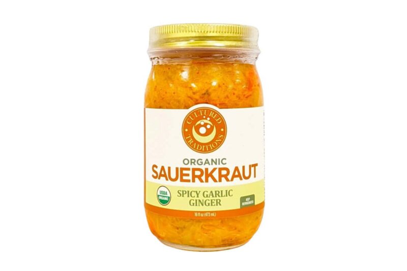 Organic Spicy Garlic and Ginger Sauerkraut