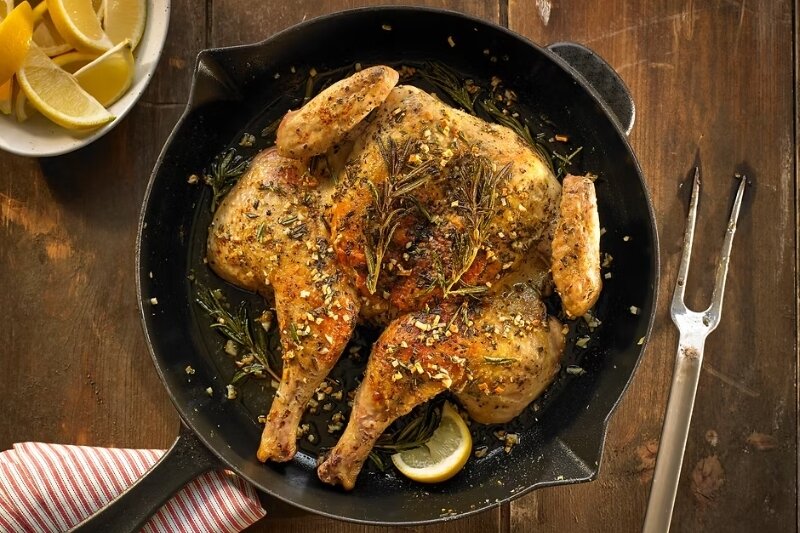 Summer Spice Rubbed Spatchcock Chicken