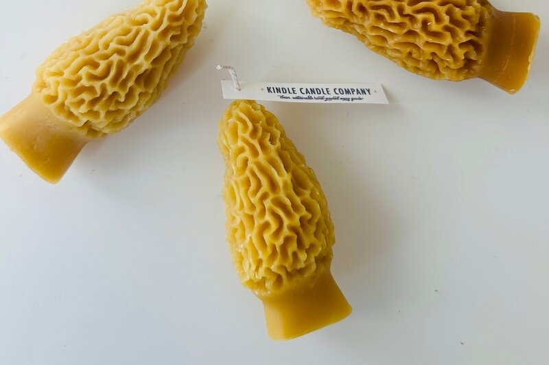 Morel Mushroom Candle