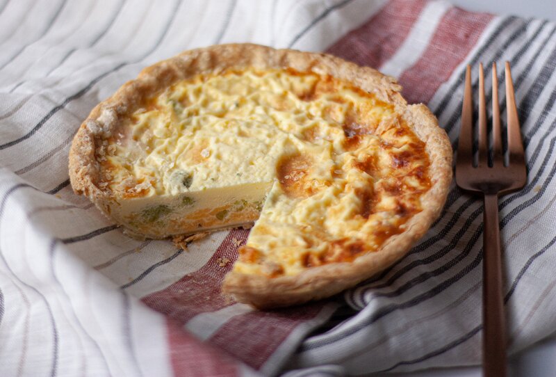 Broccoli Cheddar Quiche